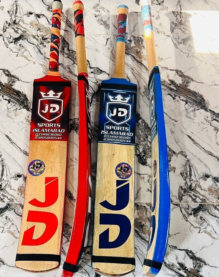 JD Coconut (TM) Edition Tape Ball Cricket Bat Full-Cane Original + 6 Big Shot Balls