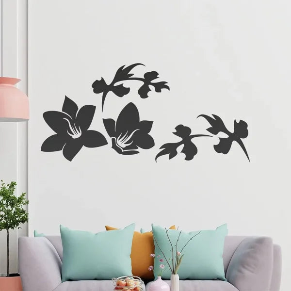 Flower Lines Wooden Wall Decoration