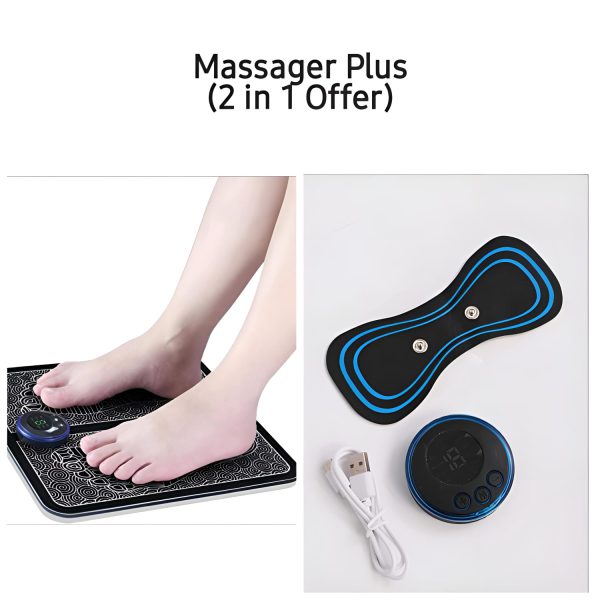 Massager Plus (2 In 1 Offer)  Mini Massager -Foot Massager